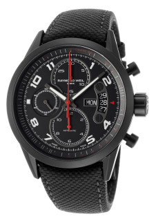 RAYMOND WEIL 蕾蒙威 自由骑士系列 7730-BK-05207 男款机械表 42mm 黑色 黑色 皮质