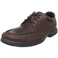 ROCKPORT 乐步 Banni Moc-Toe Rugged Oxford 男款休闲皮鞋 Dark Tan US7 (深棕色)