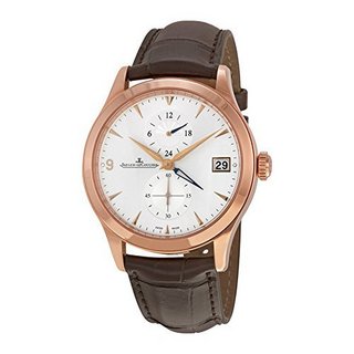 JAEGER-LECOULTRE 积家 Master大师系列 Q1622530 男士机械手表 40mm 白盘 棕色鳄鱼皮带 圆形