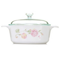 CorningWare 康宁 P-12-RS 田园玫瑰 圆汤锅 1.25L