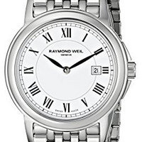 RAYMOND WEIL 蕾蒙威 Tradition系列 5966-ST-00300 女款时装腕表 28mm 白色 银色 不锈钢