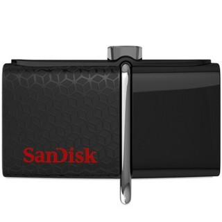 SanDisk 闪迪 SDDD2-064G-Z46 U盘 64GB USB3.0+MicroUSB 黑色