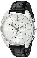 Calvin Klein EXCHANGE K2F27120 男士时装腕表 44mm 银色 黑色 皮革