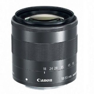 Canon 佳能 EOS M APS画幅 微单相机 黑色 EF-M 18-55mm F3.5 IS STM 变焦镜头 单头套机