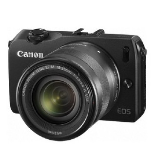 Canon 佳能 EOS M APS画幅 微单相机 黑色 EF-M 18-55mm F3.5 IS STM 变焦镜头 单头套机