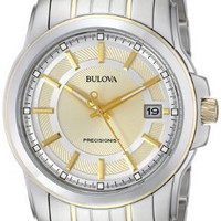 BULOVA 宝路华  Precisionist 系列 98B156 男士时装腕表 41mm  金色 不锈钢 间金色 间金不锈钢