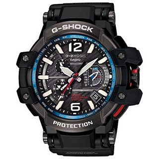 CASIO 卡西欧 G-SHOCK系列 GPW-1000-1A 男士电波手表 56mm 黑盘 黑色树脂表带 圆形