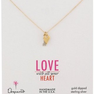 DOGEARED Love Heart and Arrow 2T 女款心型项链