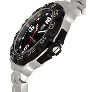 TAG Heuer 泰格豪雅 Formular1系列 WAH1110.BA0858 男士石英手表 42mm 黑盘 银色不锈钢带 圆形