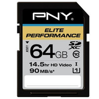 移动端：PNY 必恩威 Elite Performance SDXC存储卡（64GB、UHS-I）