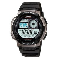 全球PrimeDay：CASIO 卡西欧 ATANDARD DIGITAL系列 世纪地图 AE-1000W-1BVDF 休闲树脂电子男表