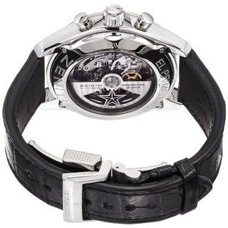 ZENITH 真力时 EL PRIMERO系列 03.2050.4026/91.C714 男士机械手表 44mm 黑盘 黑色皮革带 圆形