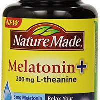 Nature Made Melatonin  + with 200 Mg L-theanine 褪黑素片 60粒