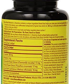 Nature Made Melatonin  + with 200 Mg L-theanine 褪黑素片 60粒