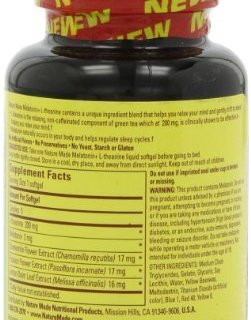 Nature Made Melatonin  + with 200 Mg L-theanine 褪黑素片 60粒
