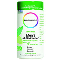 Rainbow Light 润泊莱 Organic Men‘s Multivitamin 男性有机综合维生素 120片