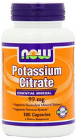 NOW 诺奥 Foods Potassium Citrate 柠檬酸钾 99mg 180粒