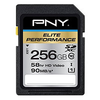 PNY 必恩威 Elite Performance SDXC储存卡（256GB、UHS-I）