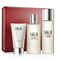 SK-II 神仙水精华清莹露洁面霜经典晶透护肤套装 (护肤洁面霜120克+护肤精华露75ml+嫩肤清莹露150ml)