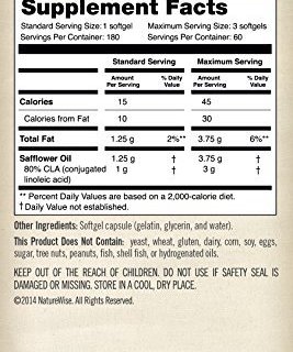 naturewise 共轭亚油酸减脂胶囊 1000mg*180粒