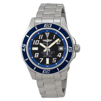 BREITLING 百年灵 超级海洋系列 A1736402-BA3 男士机械手表 42mm 黑盘 银色不锈钢表带 圆形