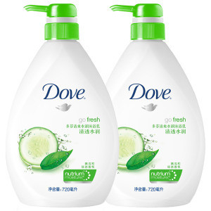 Dove 多芬 清透水润 沐浴乳 （720ml*2）