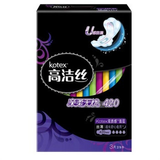 kotex 高洁丝 尊享系列 卫生巾 日夜超值组合（240mm*60片+320mm*8片+420mm*3片）