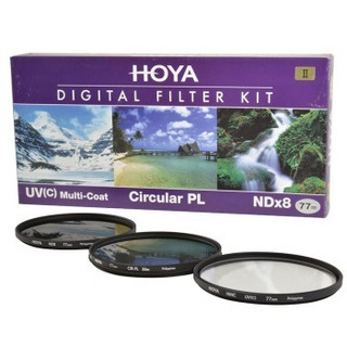 HOYA KIT 77mm UV镜+CPL偏振镜+NDx8减光镜 滤镜套装
