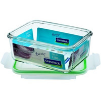 Glasslock三光云彩 MCRB-110/RP518 长方形 玻璃保鲜盒 1100ml