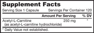 Jarrow FORMULAS 杰诺 Acetyl L-Carnitine 左旋肉碱 250mg 120粒