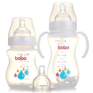 bobo 乐儿宝 BT404B PP宽口奶瓶组合装（190ml+260ml）