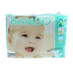 BAMBO 班博 有机纸尿裤 2号 S 30片*3包