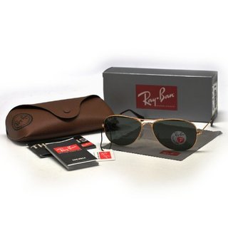 Ray·Ban 雷朋 RB3362 001/58 59mm 偏光蛤蟆太阳镜墨镜 灰绿片金架