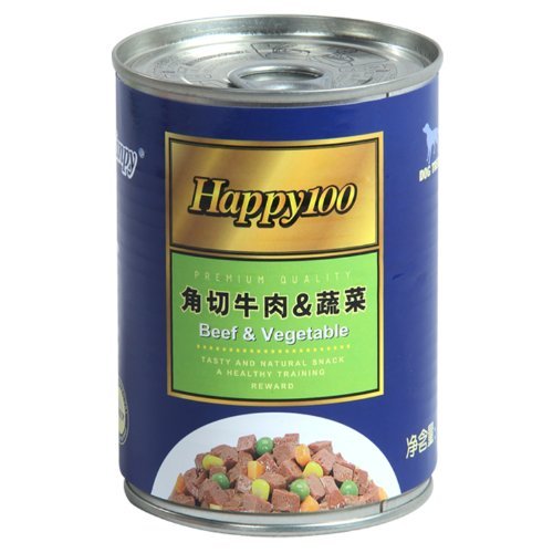 wanpy顽皮happy100系列角切牛肉蔬菜罐头375g12罐装3份