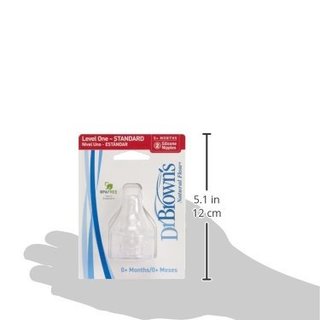 Dr Brown‘s 布朗博士 Dr Brown's Natural Flow Level 1 Standard 标准口径奶嘴 2个装