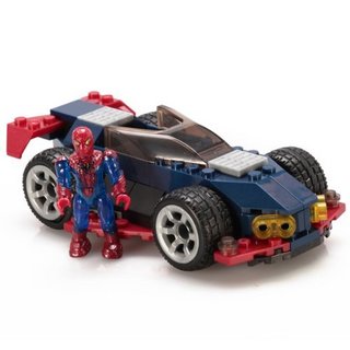 MEGA BLOKS 美高 积木拼插玩具 Spidey Racer 蜘蛛侠变速车