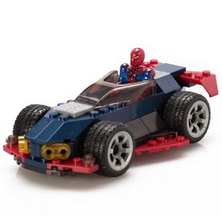 MEGA BLOKS 美高 积木拼插玩具 Spidey Racer 蜘蛛侠变速车