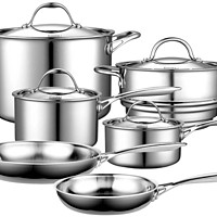 Cooks Standard 复合不锈钢锅具10件套（6锅+4盖）