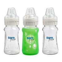 Born Free 46150 宽口径 防胀气玻璃奶瓶 260ml*3*2件