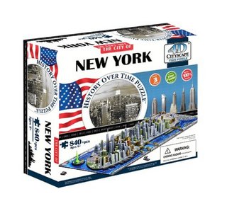 4D New York City Skyline Time Puzzle  4D模型 纽约城 时间线版