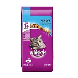 whiskas 伟嘉 成猫猫粮 海洋鱼味 10kg