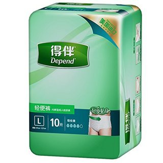 Depend 得伴 轻便内裤型成人纸尿裤 （L10*6包）