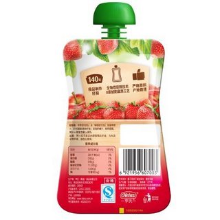 Heinz 亨氏 纤果益果汁泥 苹果草莓（130g*24袋）