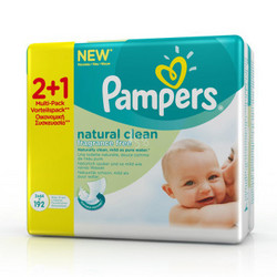 限华南/华中：Pampers 帮宝适 自然纯净系列 婴儿湿巾 64片*3包
