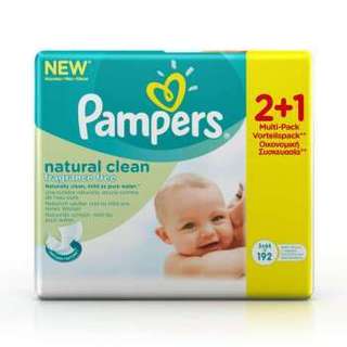 Pampers 帮宝适 自然纯净系列 婴儿湿巾（64片*3包）