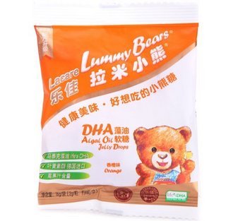 LACARE 乐佳 拉米小熊 DHA藻油软糖 香橙味 128g