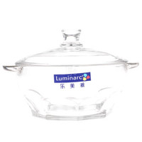Luminarc 乐美雅 花岗岩全钢化 双耳玻璃碗(带盖)1L