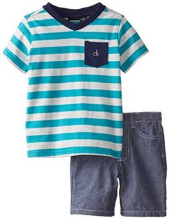 Calvin Klein Jeans Blue Stripes 男童夏装套装