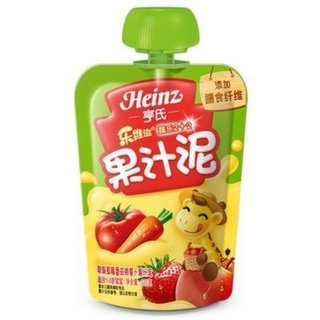 Heinz 亨氏 乐维滋系列 果泥 3段 苹果草莓番茄胡萝卜味 120g*24袋