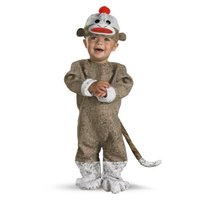 Sock Monkey costume 婴幼儿连体猴子服